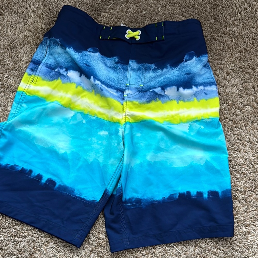 Boys' Blue and Yellow Swim Shorts